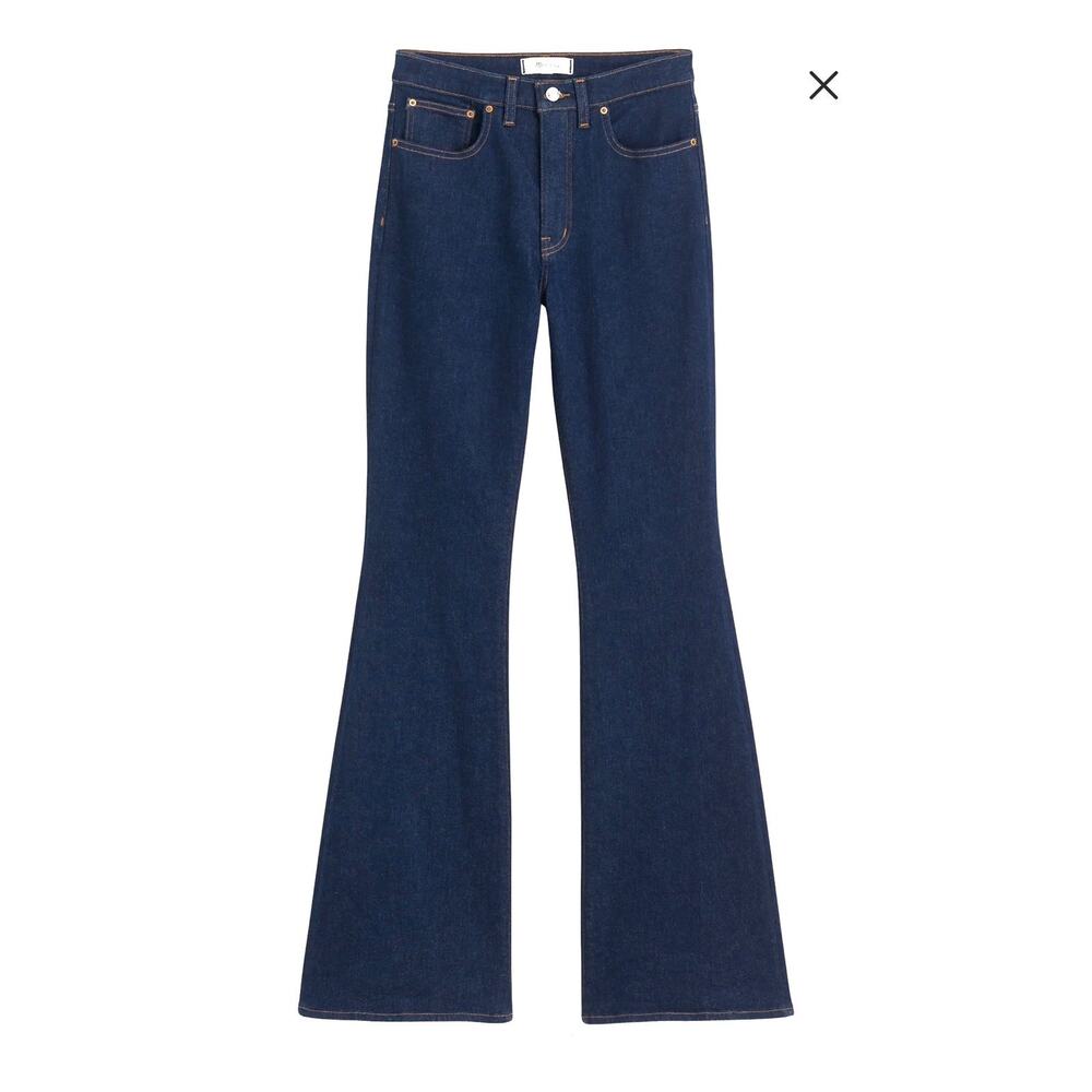 Madewell The Curvy Stretch Flare Jean in Rinse Wash Super stretch Size 29